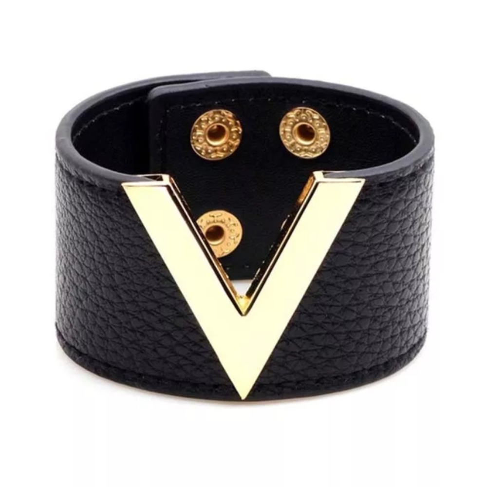 Vegan Leather Wide Cuff Bracelet
